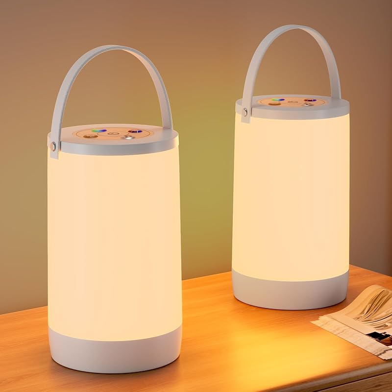 Night Light for Kids, Portable USB Night Lamp with 2200 mAh Battery, Bright Color Changing Light for Nightstand, Small Touch Bedroom Table Lamp for