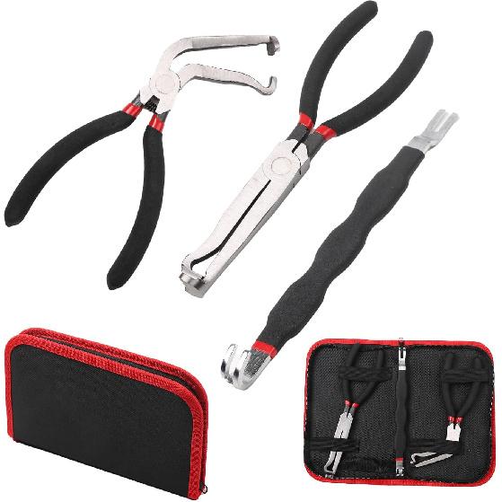 3-Piece Electrical Disconnect Pliers Set, 60 Degree Connector Separator, Car Fuel Line Breaking Tool