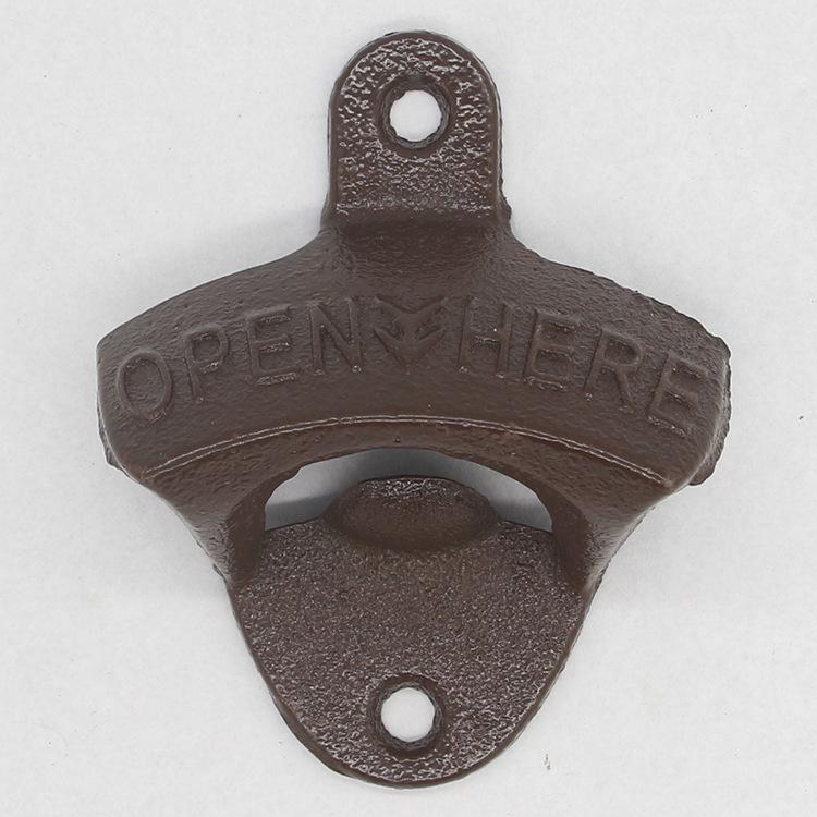 Retro Cast Iron Wall-Mounted Bottle Opener
