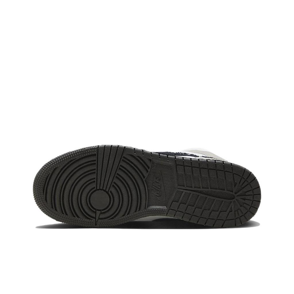 Air Jordan 1 Mid SE Craft GS Inside Out - Cement Grey Kids Sneakers Black White Tech-Grey FD9091-002