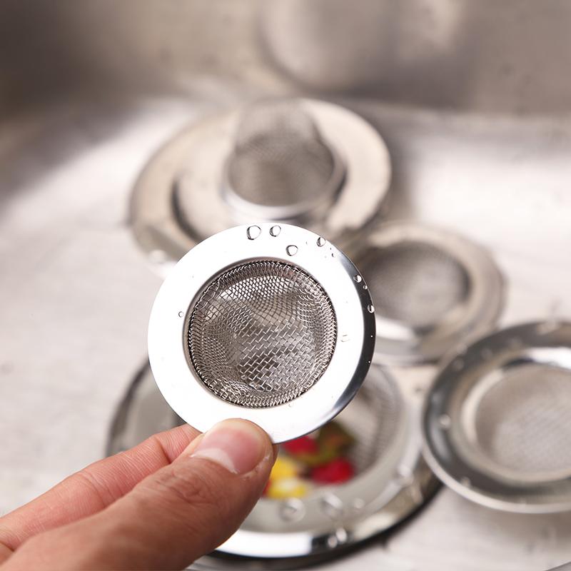 Stainless Steel Sink Filter Home Kitchen Bathtub Bathroom Sewer Floor Drain Outfall Anti-Clog Slag Strainer Barrier Accessories