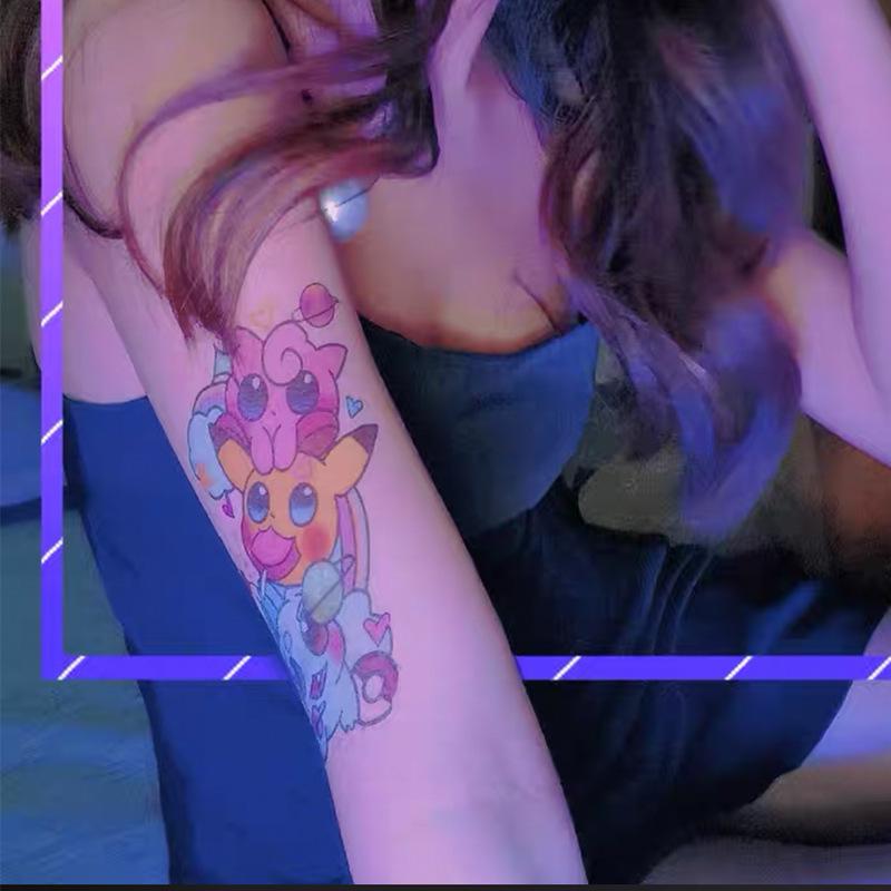 

Японские наклейки-татуировки в стиле аниме «Лолита» — красивый водостойкий цветочный дизайн для долговечной носки для обоих полов 19x12cm