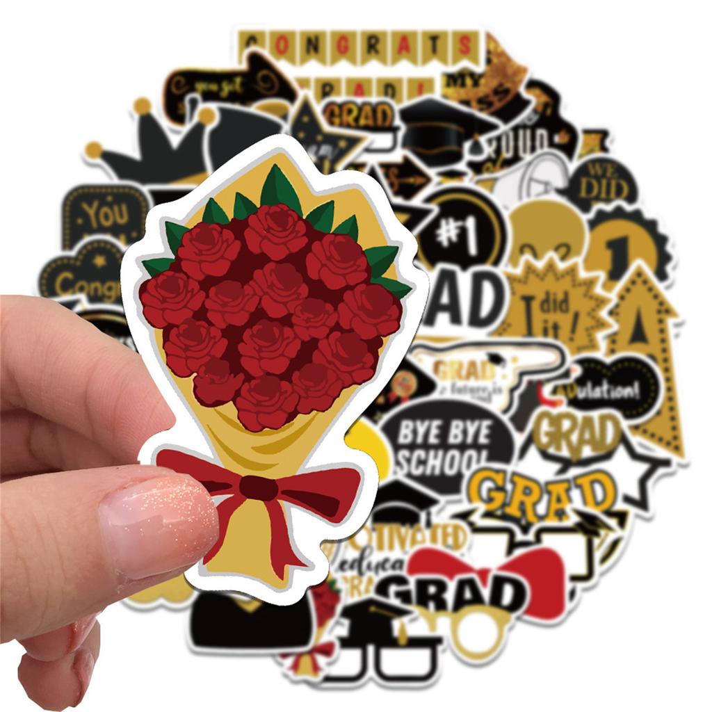 Graduation Sticker Waterproof Sticker Graduation Season Sticker Sticker Party College Sticker for Water Bottle Laptop
