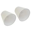 2PCS Fabric Lampshade European Style Clip On Lamp Shade for E14 Screw Chandelier Wall LampPT07 White