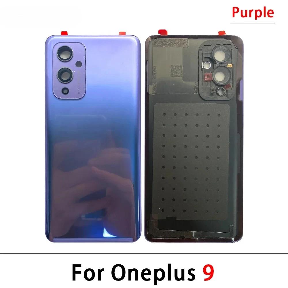 Glass Back Cover For Oneplus 9 9R 10 Pro Rear Panel  Replacement Rear Housing with Adhesive  With Camera Lens