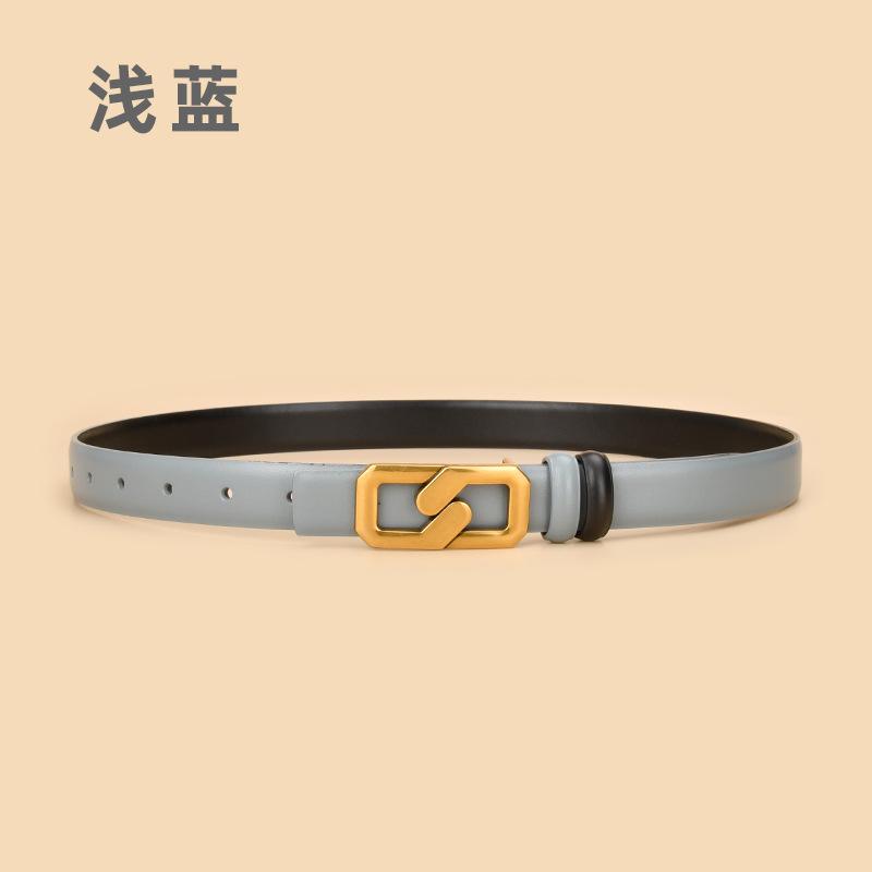 Women'S Leather Belt Wide Jeans With Decorative Waist Seal Dress Women'S Belt Belt Goods