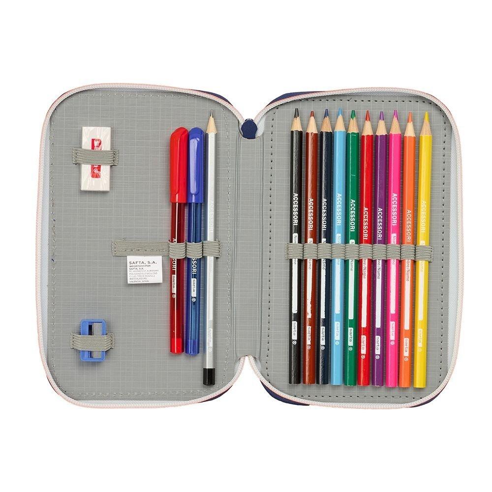 FC Barcelona Double Filled Pencil Case 29 Pcs 412526854 Navy Blue