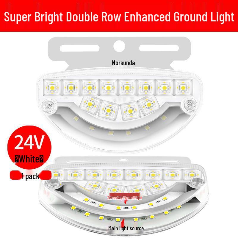 24V LED Truck Ground Light: High Brightness, Waterproof Side Marker, 12V Tire & Turn Signal Light
