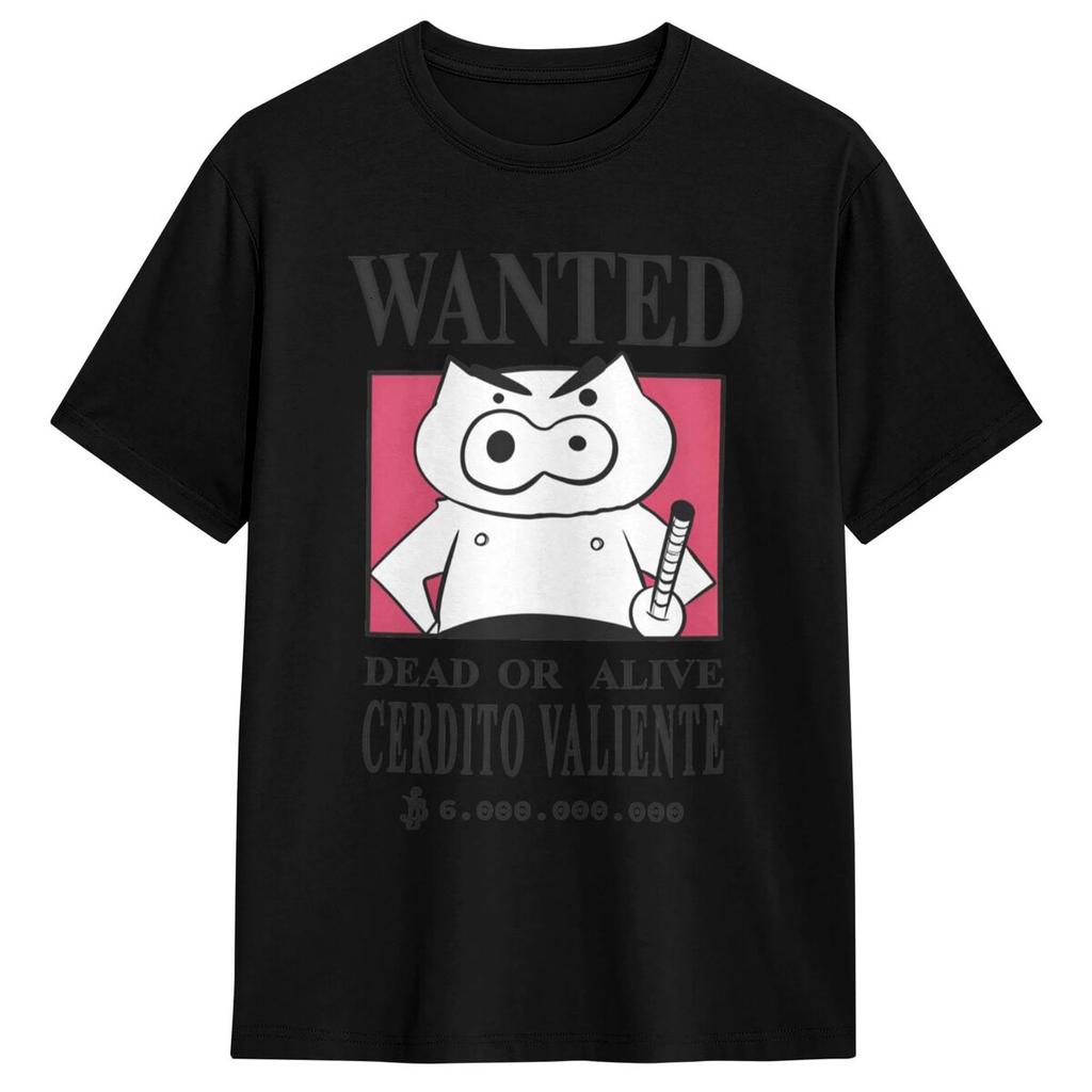 WANTED BRAVE PIG Crayon Shin Chan T Shirt Adult Vintage Cotton T-Shirts Summer Comfortable Tee Shirt Loose Big Size Tops