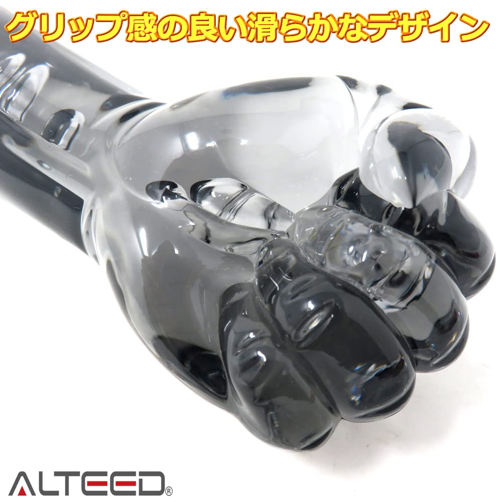 ALTEED M8M10M12-1.25 Pitch Shift Knob, Fist Hand Design, Clear Black, 5.9 Inches (150 Mm), For Trucks, Passenger Cars, Etc