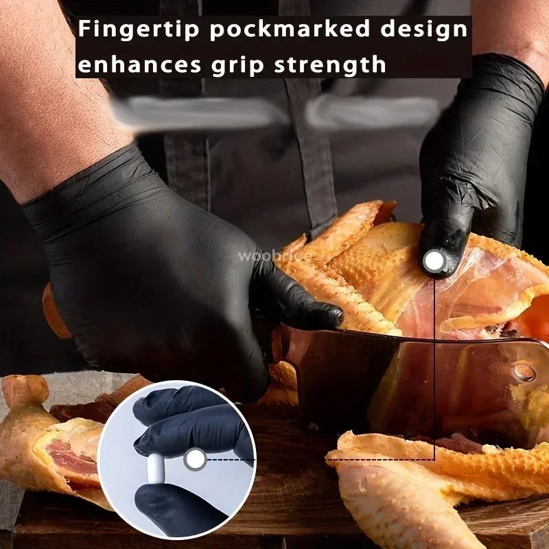 Zwarte XL Latex Handschoenen Pvc Handschoenen Wegwerp Nitril Handschoenen Huishoudelijk Werk Schoonmaken Auto-industrie Tuinieren Kookgerei