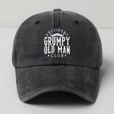 Vintage Baseball Hat 1pc PRESIDENT GRUMPY OLD for Man CLUB Baseball Cap  Adjustable Buckle ClosureAppropriate for Any Season