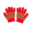 Kids Striped Pattern Gloves Full Finger Warm Mittens Stretchable Windproof Mittens for Kids Cycling Skiing Supplies