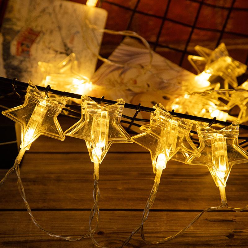 USB-Powered LED Photo Clip String Lights: Heart & Star Design for Colorful Decoration