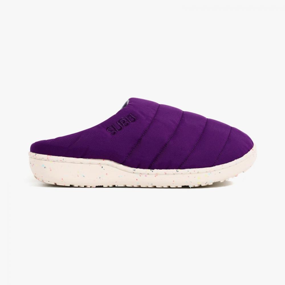 Subu Subu Re  Purple  Sr 03  Recycled Down Brushed Padded Slippers