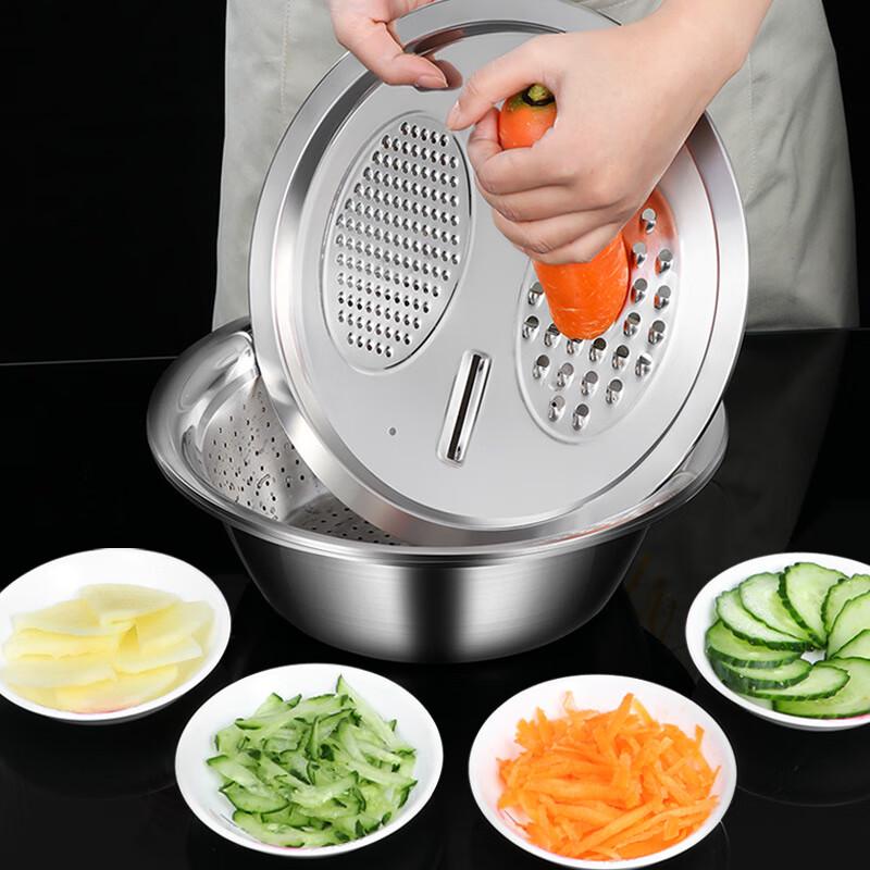 Shuangsheng 3-Piece Kitchen Grater & Drain Basin Set