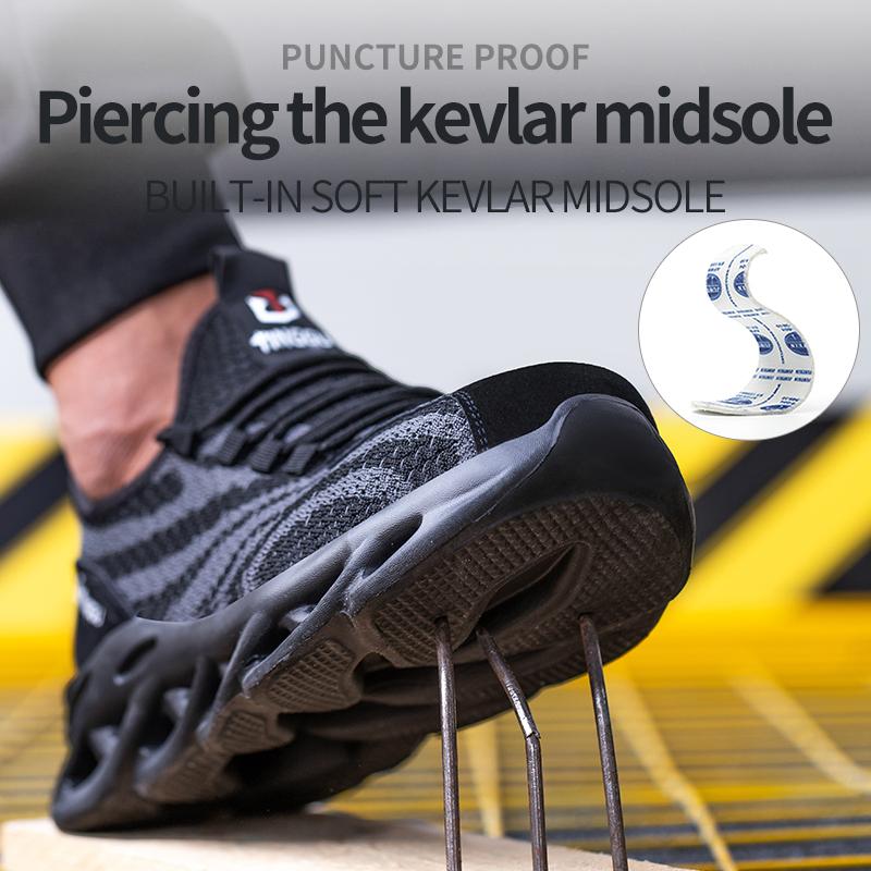 Work Sneaker Men's Indestructible Steel Toe Work Shoes Safety Boots Man Shoes Anti-puncture Working Shoes For Men Dropshipping