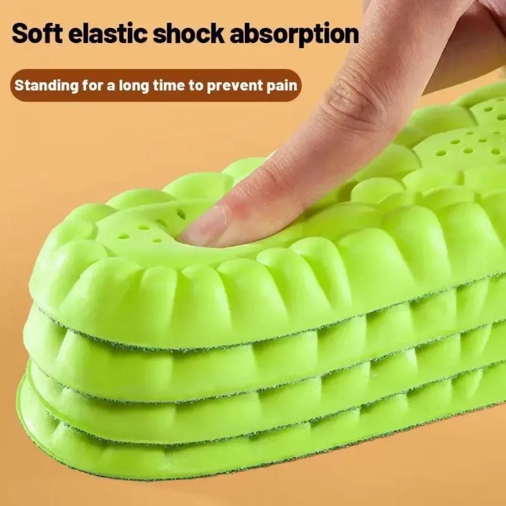2pc Sport Insole Absorb Sweat Sole Pads Feet Shock Absorption Baskets Shoe Sole Arch Support Orthopedic Inserts Super Soft Shoes