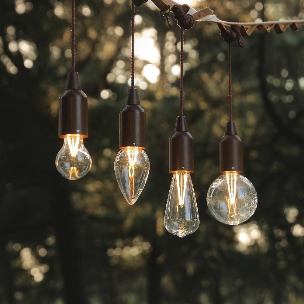 Low Power LED Hanging Bulb Extremely Bright Outdoor Chandelier Pull Cord Light Camping Supplies