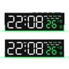 Desk Clock with Atmosphere Lights Modern Electronic Clock USB Charging Port Large Display for Bedroom Home Living Room Office