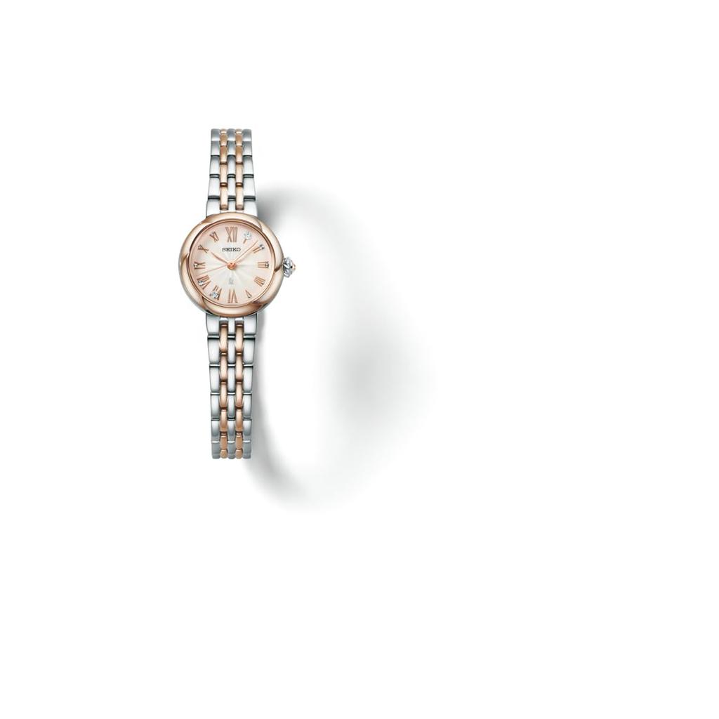 Seiko Watch LUKIA Grow SSWA006 Women's Silver & Pink Gold Watch