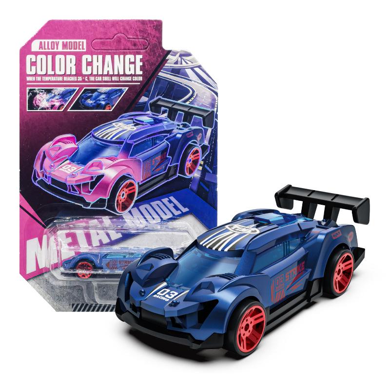 Water-Reactive Color-Changing Alloy Racing Car Model 1:60 Pull-Back Toy for Boys