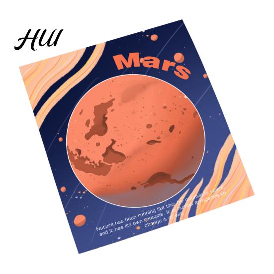Round Sticky Notepad Planet-Themed Note Pads Creative Earth Moon Self-Adhesive Space Theme Pad Memo for Students Practical Office School Supplies A