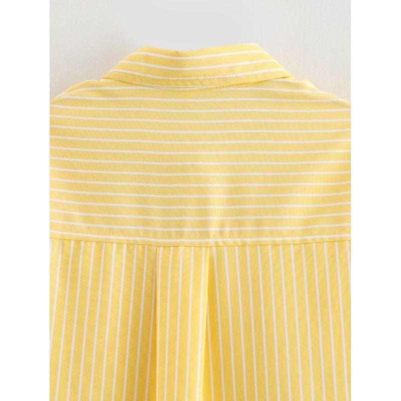 Kaslead New Arrival Women's Clothing Fashion Style Fashion Casual Minimalist 4 Colors Stripes Versatile Long Sleeve Shirt