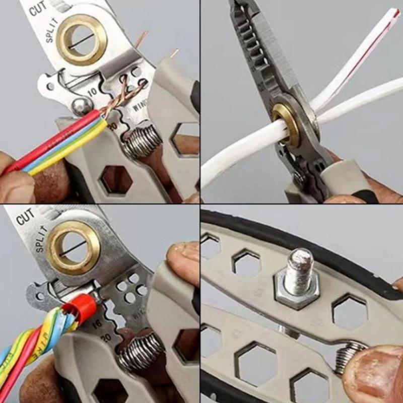 Elbow Wire Stripper Decrustation Pliers Multi Tool Ire Stripper Electric Cable Stripper Cutter Multifunctional Wire Repair Tool