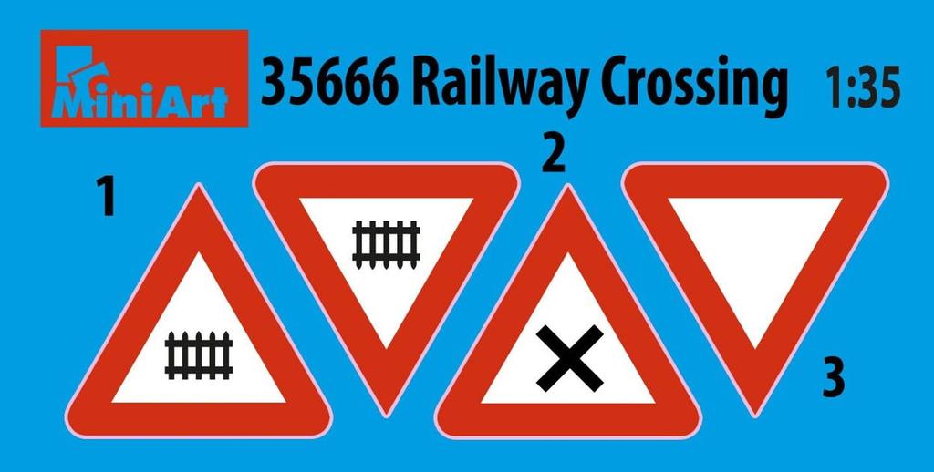 Miniart Railroad Crossing and Barrier Plastic Model MA35666 1/35 (Diorama)
