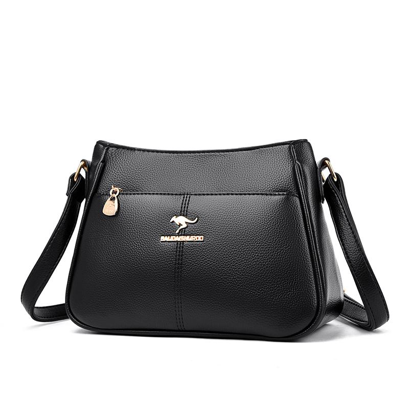 Geantă crossbody la modă pentru femei, geantă de umăr casual retro, textură din piele moale, simplitate la modă pentru femei, trend european retro