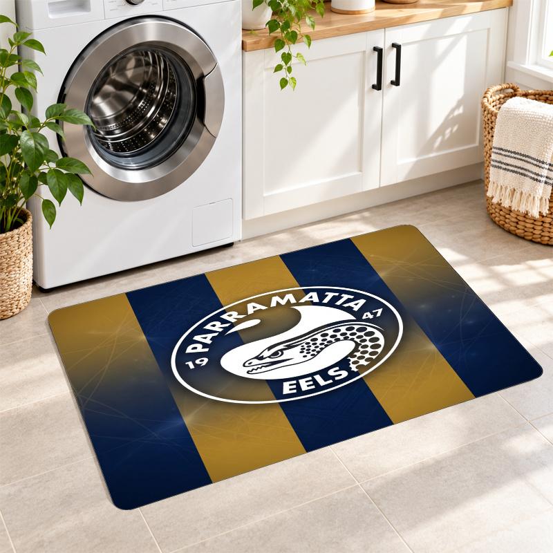 Flannel Kitchen Mat Parramatta Eels Soft Area Rug Non Slip Floor Carpet Home Decoration
