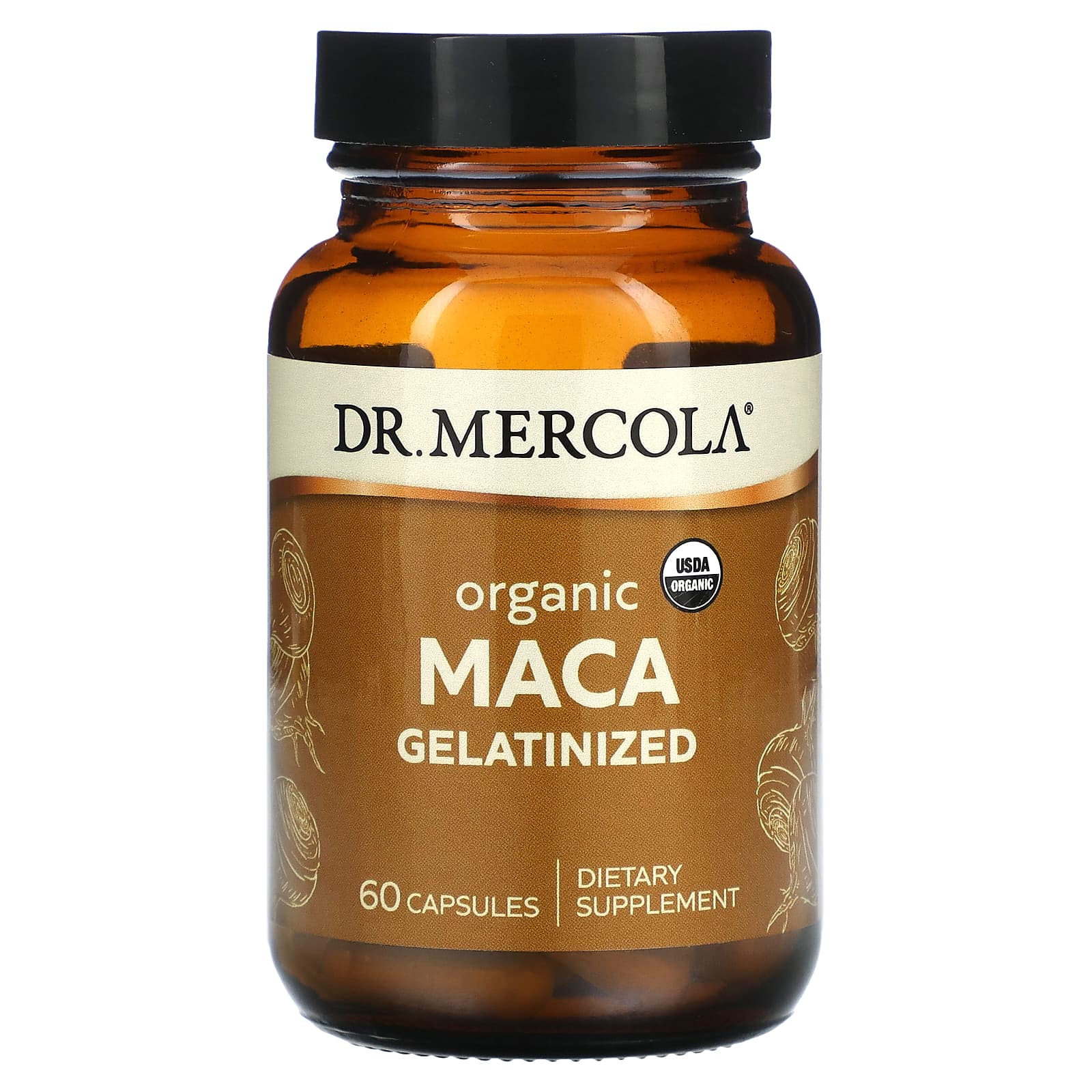 

Dr. Mercola, Organic Maca Gelatinized, 60 Capsules (500Mg per Capsule)