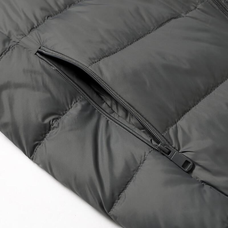 XueZhongFei Leichte Herren-Daunenjacke kurz mit abnehmbarer Kapuze