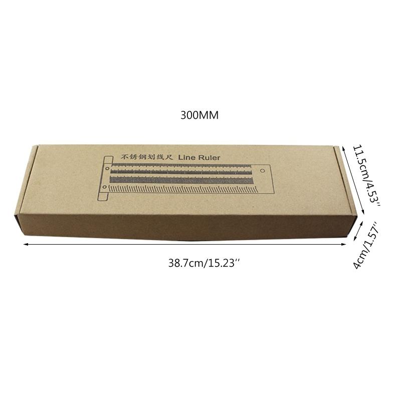 Portable for T Type Scribing Ruler Stainless Steel High Precision Metric Hole Ruler Precision Marking T-Rule Carpenter T