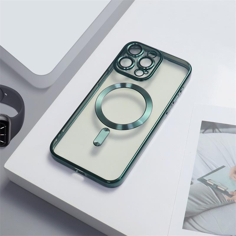 Electroplated Magnetic Case with Built-in Lens Film for iPhone 17 Pro Max