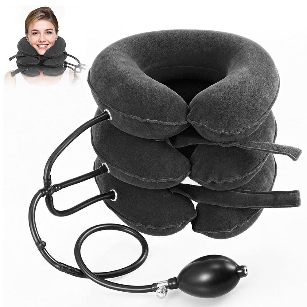 Foldable Cervical Traction Device Adjustable Neck Traction Pillow  Posture Correct