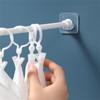 Transparent Shower Rod Tension Holder, No Drilling Stick On, Wall Mount Holder For Shower Curtain Rod