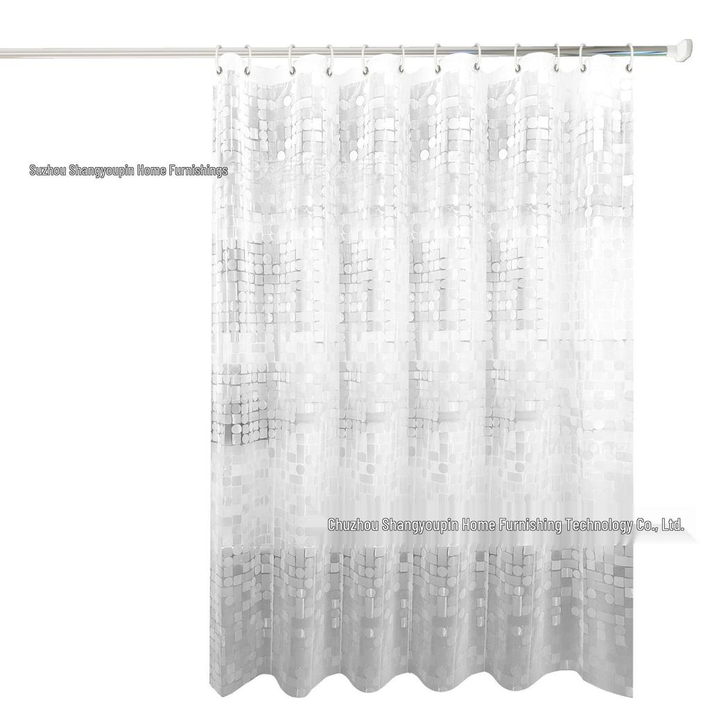 3D Transparent PEVA Waterproof Shower Curtain