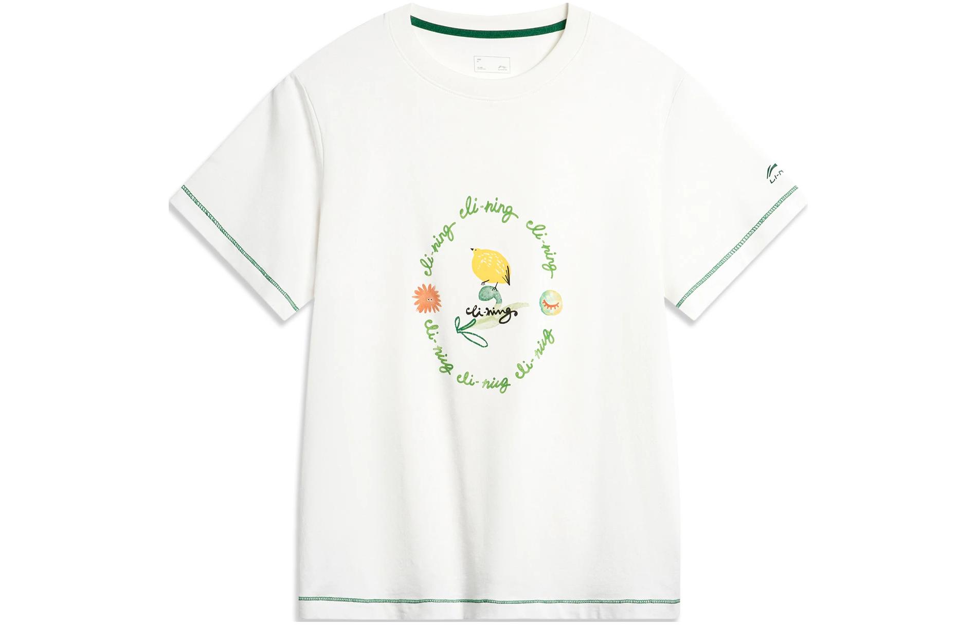 Li Ning China Culture Collection T Shirt Women s Ivory AHSU332-1 L