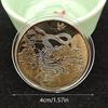 2024 Chinese Golden Silver Dragon Coins Lucky Commemorative Gold Coin Embossed Collectible Medal Souvenirs Gifts