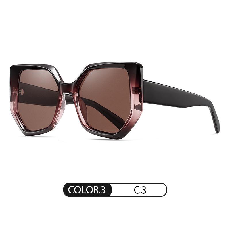 New personalized polarized sunglasses trendy thin face plate sunglasses full frame high-end glasses