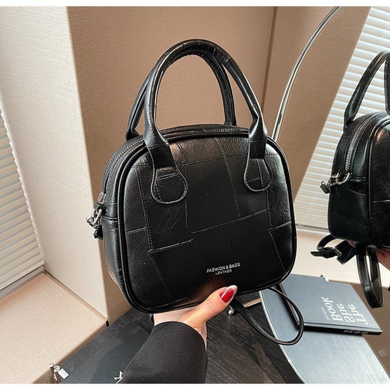 Herbst und Winter neue Retro kleine quadratische Tasche einfarbig einfache Handtasche einfache vielseitige Schultertasche Umhängetasche