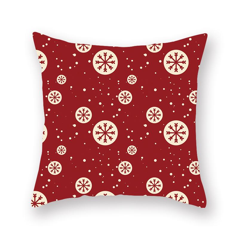 Cartoon Print Christmas Pillow Holiday Decoration Sofa Pillow Case Christmas Cushion