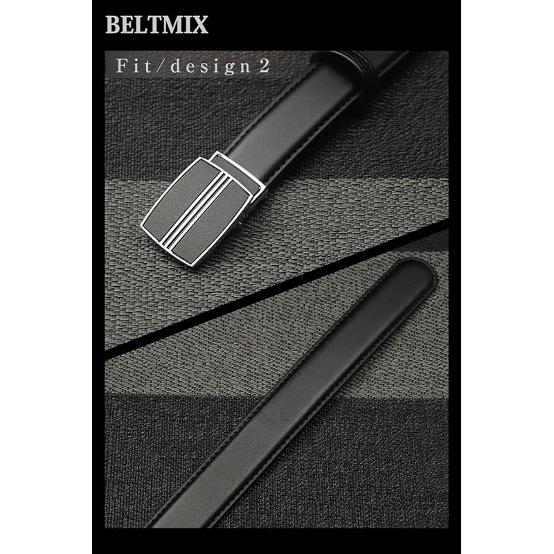 [BELTMIX] belt men's Synthetic leather business gentleman suit 30mm width pin No hole Stepless adjustment fit formal casual B-66-2M