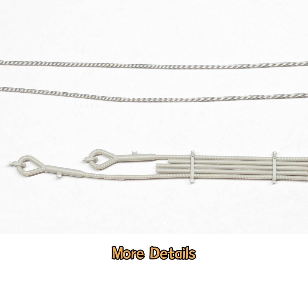 Liang Model Soft Tow X Miniature Non-Scale Cable, 1.2mm 1m, Accessory, LIANG-0450h (Military)