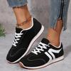 Large Size Women's Retro Casual Round Head Sports Running Flat Baseplate Shoes
