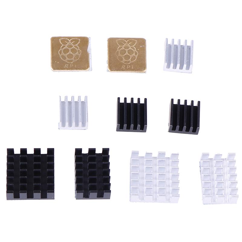 5Pcs For Raspberry Pi 2/3/4 3B+ 4B Aluminum Heatsink Radiator Cooler Kit