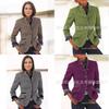 Blazer da Donna in Misto Lana con Design Color Block per l'Ufficio Casual