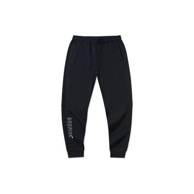 Li Ning Badfive Basketball Series Letter Print Cuffed Casual Sports Pants Women Pants Black AKLQ492-1